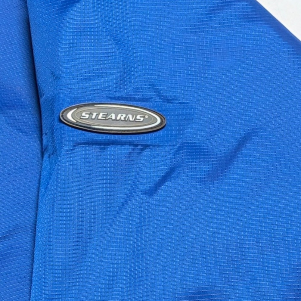Stearns DryWear Rain Jacket Mens 2XL Blue Black Hooded Windbreaker 8732 Ripstop - Picture 14 of 16